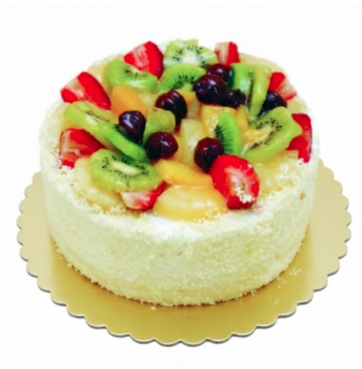 6-9 Kişilik Şık ve Lezzetli Karışık Meyveli Tasarım Pasta
