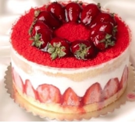 Çilekli Mois Yaş Pasta Küçük Boy Butik Lezzet